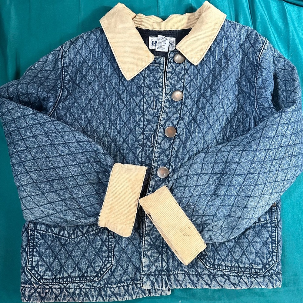 Vintage quilted denim jacket